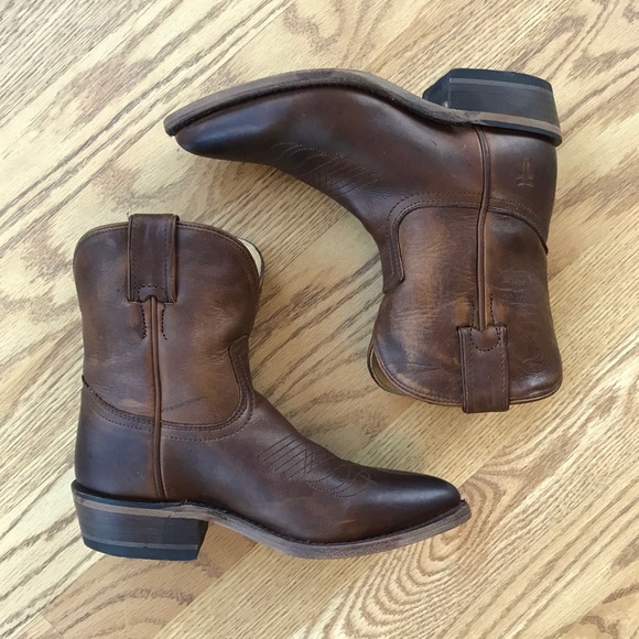 EUC FRYE Stitched Billy Short Cowboy Bootie 5.5 - Picture 3 of 8